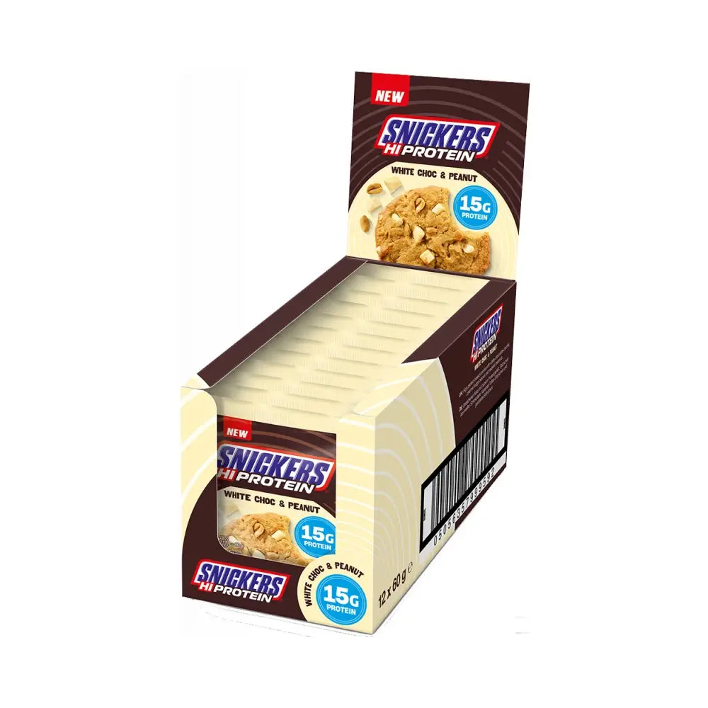 Pack de 12 Cookies Hi Protein Snickers White Chocolate & Peanut