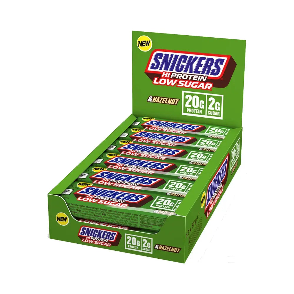 Pack de 12 Snickers HiProtein Low Sugar Hazelnut