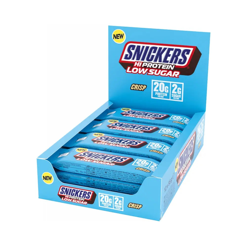 Pack de 12 barres Snickers HiProtein Low Sugar Crisp